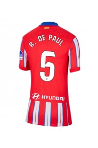 Atletico Madrid Rodrigo De Paul #5 Fotballdrakt Hjemme Klær Dame 2024-25 Korte ermer